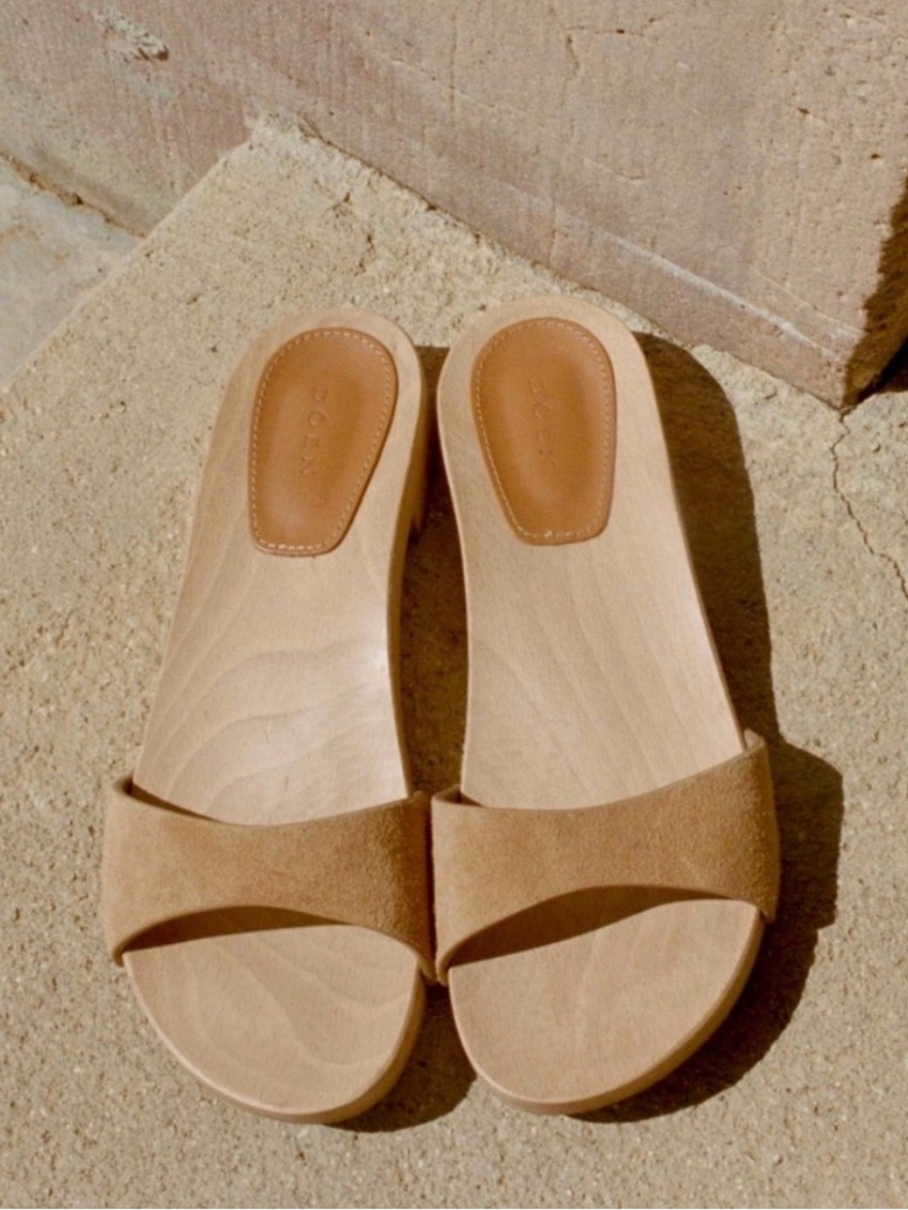 Doen Alix Sandals in Mustard Suede